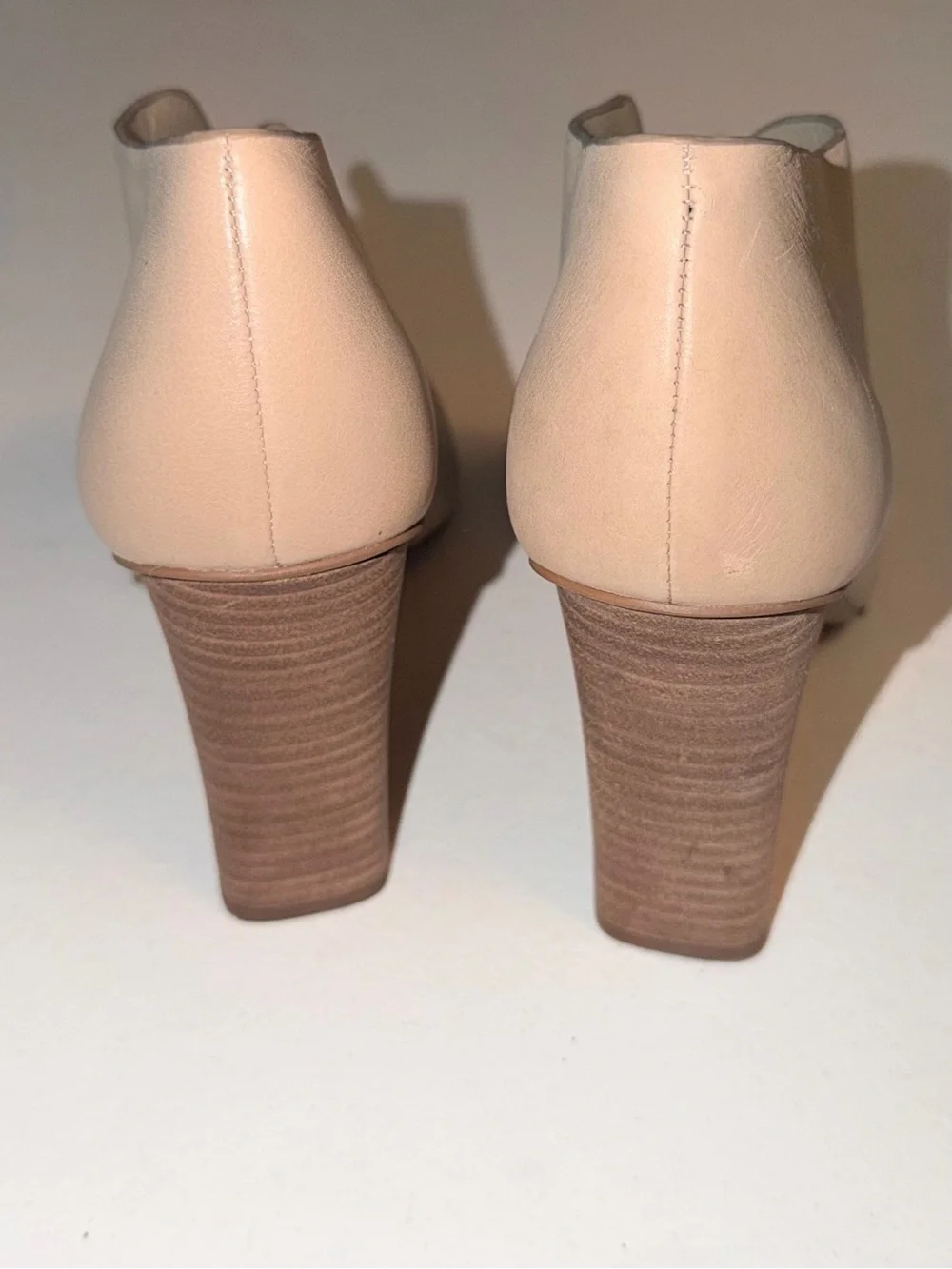 VINCE CAMUTO Andrita Morocco Leather Peep-toe Booties Heels Women's US 10M